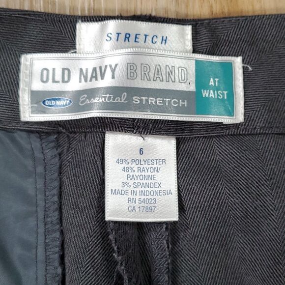 💜Old Navy Gray Dressy At Waist Essential Stretch Trousers Size 6/28 - Picture 7 of 8